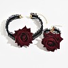 Cloth Rose Lace Choker Necklaces & Bracelets Sets FS-WG6DFA9-01-3