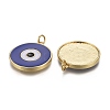 Brass Enamel Pendants KK-F821-48B-G-2