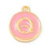 Golden Plated Alloy Enamel Charms X-ENAM-Q437-14Q-1