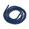Electroplate Natural Black Spinel Beads Strands G-D0013-78A-2
