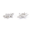 Rack Plating Brass Micro Pave Cubic Zirconia Pendants ZIRC-C026-07P-2