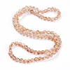 Electroplate Glass Beads EGLA-D028-20-2