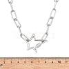 304 Stainless Steel Paperclip Chain Necklaces NJEW-JN06369-01-5