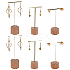 6Pcs 3 Sizes Iron T Bar Earring Display Stands EDIS-FG0001-76-1