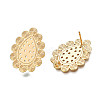 Brass Stud Earring Findings KK-N232-336LG-2