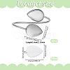 5Pcs Teardrop 304 Stainless Steel Blank Bangle STAS-HY0001-75-2