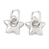 Star Brass Hoop Earrings for Women EJEW-U057-06C-02P-4