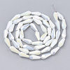 Electroplate Opaque Solid Color Glass Beads Strands EGLA-T008-12I-2