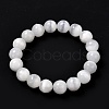 Natural Selenite Beaded Stretch Bracelets BJEW-F414-01C-01-3