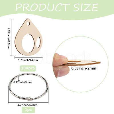 100Pcs MDF Board Bobbins DIY-GF0011-13B-1