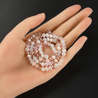 Electroplate Glass Beads Strands EGLA-YW0002-D09-1