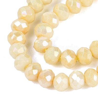 Anti-Tarnish Electroplate Rondelle Glass Beads Strands EGLA-T021-3mm-17-10-1