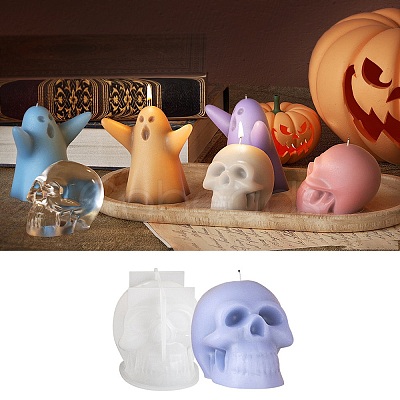 Halloween Theme Candle Silicone Molds DIY-U005-10B-1