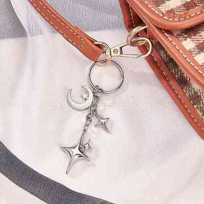 Star & Moon Alloy Keychain KEYC-SW00014-04-1