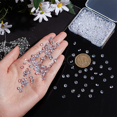 PandaHall Elite 500Pcs Cubic Zirconia Cabochons ZIRC-PH0001-40-1