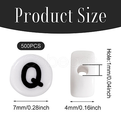 500Pcs Acrylic Beads SACR-TA0001-55Q-1