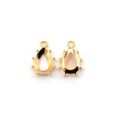 Electroplating Alloy Pendant Cabochon Settings FIND-WH0005-62KCG-1