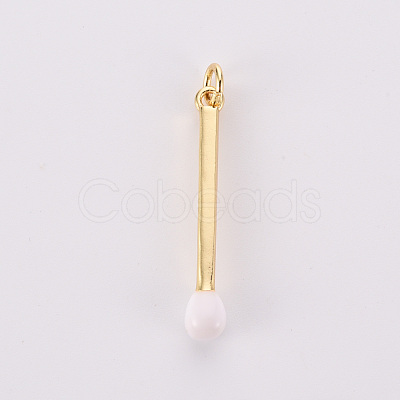 Brass Enamel Pendants KK-S362-032L-NR-1