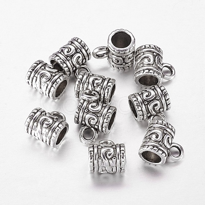 Tibetan Style Alloy Tube Bails LS-LF8011Y-1
