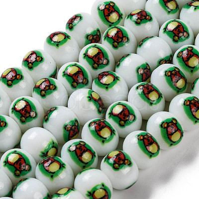 Printing Glass Beads for Necklaces Bracelets Making GLAA-B020-02A-02-1
