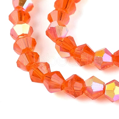 AB Color Plated Transparent Glass Beads Strands GLAA-G127-01K-1