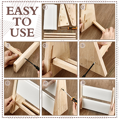 2-Layer Bamboo Slant Back Necklace Organizer Display Stands NDIS-WH0010-31-1