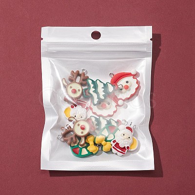 10Pcs 5 Styles Opaque Resin Pendants RESI-FS0001-29-1