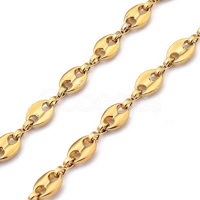 304 Stainless Steel Coffee Bean Chain Necklaces NJEW-JN03046-1