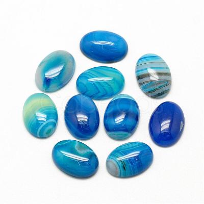 Natural Striped Agate/Banded Agate Cabochons G-R415-13x18-12-1