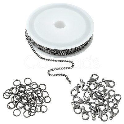 DIY Chain Bracelet Necklace Making Kit DIY-YW0006-37-1