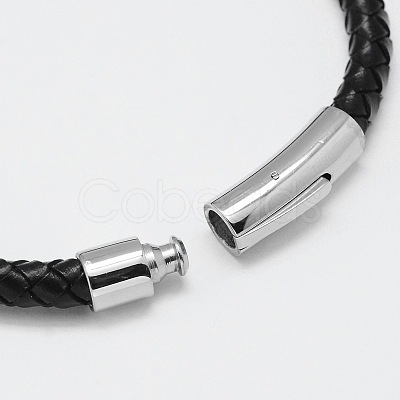 Braided Leather Cord Bracelets BJEW-I200-13-1