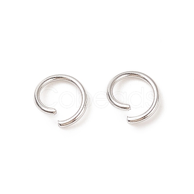 Tarnish Resistant 304 Stainless Steel Open Jump Rings X-STAS-R049-6x0.8mm-1
