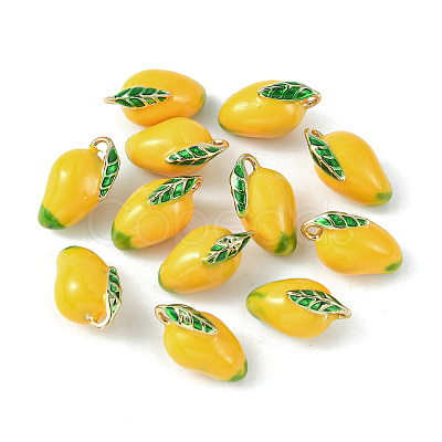 Brass Enamel Charms KK-G462-38LG-1