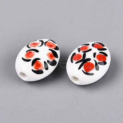 Handmade Porcelain Beads PORC-N012-14E-01-1