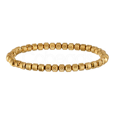 304 Stainless Steel Stretch Bracelets for Women Men WGB27EC-01-1