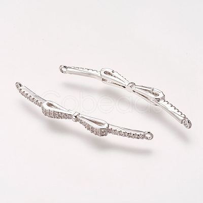 Brass Micro Pave Cubic Zirconia Links ZIRC-E113-11P-1