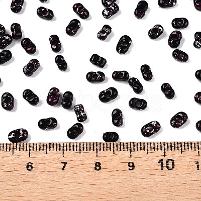 Picasso Spray Painted Glass Seed Beads SEED-T006-04-38-1