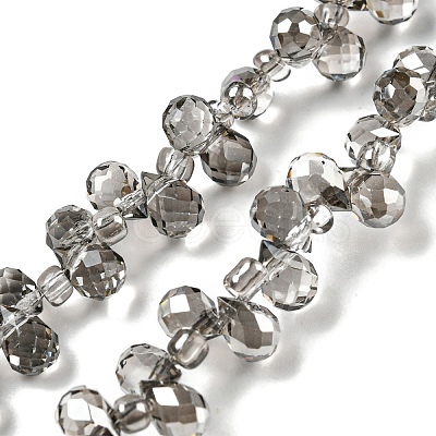 Electroplate Transparent Glass Beads Strands EGLA-P052-01A-PL02-1