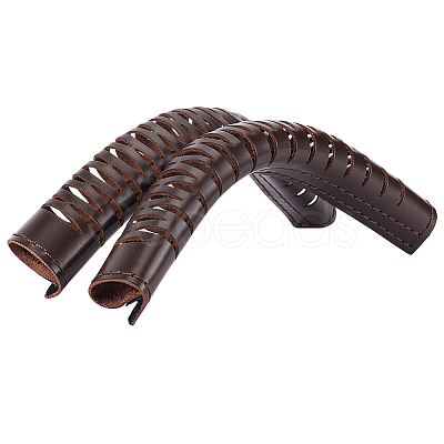 2Pcs Cowhide Leather Bag Handle Wrap DIY-WH0750-355A-1