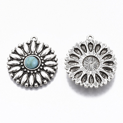 Tibetan Style Alloy Pendants X-PALLOY-R113-007-RS-1