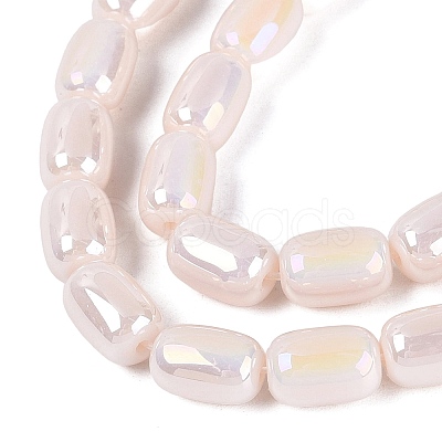 Electroplate Opaque Glass Beads Strands EGLA-Q132-03B-C02-1