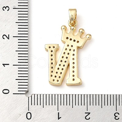 Rack Plating Brass Micro Pave Cubic Zirconia Pendants KK-D535-01N-RS-1