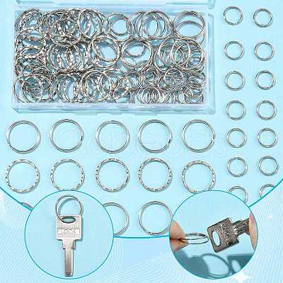 100Pcs Iron Split Key Rings IFIN-FS0001-65A-1