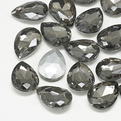 Pointed Back Glass Rhinestone Cabochons RGLA-T081-7x10mm-03-1