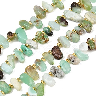 Natural Chrysoprase Beads Strands G-A296-02-1