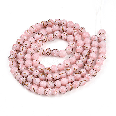Baking Paint Glass Beads X1-DGLA-N010-8mm-01-1