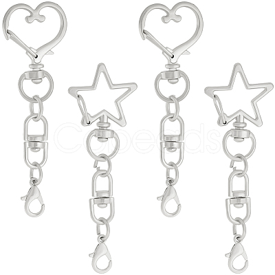 20Pcs 2 Styles Zinc Alloy Swivel Clasps FIND-SP0004-24P-1