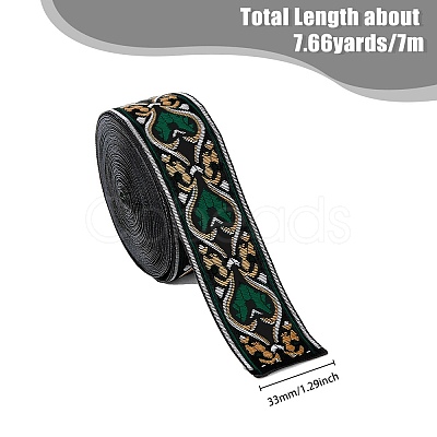 Ethnic style Embroidery Polyester Ribbons OCOR-WH0077-27A-1