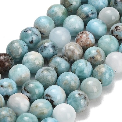 Natural Larimar Beads Strands GG-D001-A01-1