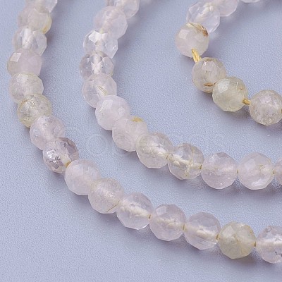 Natural Gold Rutilated Quartz Beads Strands G-F619-10A-4mm-1